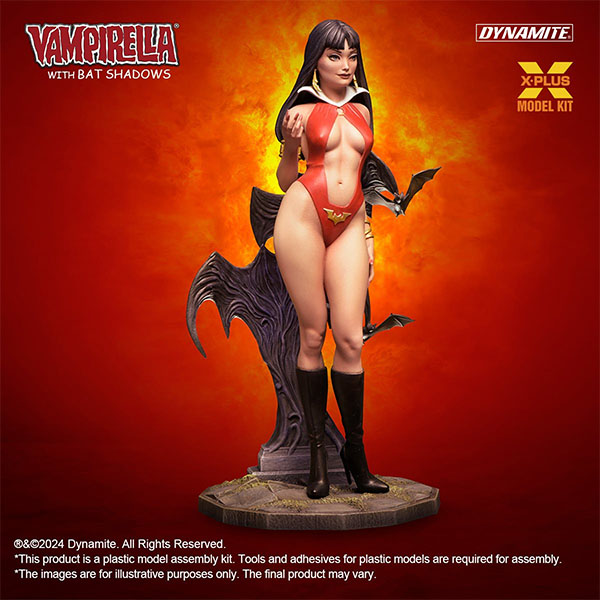X-Plus Dynamite Vampirella with Bat Shadows 1/8 Scale Plastic Model Kit